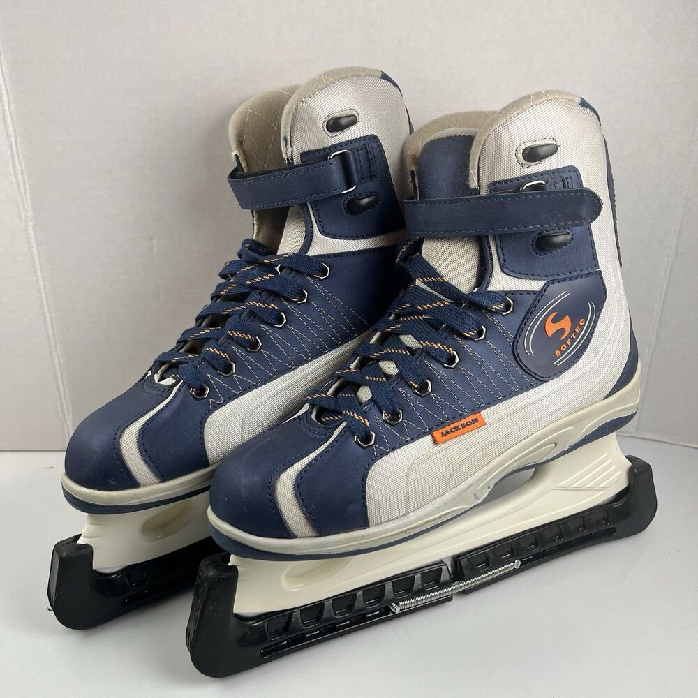 Sorftec Jackson Mens Ice Skates Size 9 Blue Grey